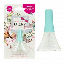 Лак серия Конфетти, цвет 01К, перламутр с блестками, блистер, Lucky , Т14133