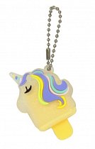 Бальзам для губ Ice-cream Unicorn с нежным ароматом ванили, с подвеской-цепочкой, Lukky, Т16145