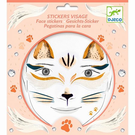 Наклейки для лица Кошка, 09214 Djeco