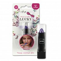 Помада, меняющая цвет на розовый, базовый цвет: сиреневый, на блистере, масса 3,3 г., Lucky, Т11940