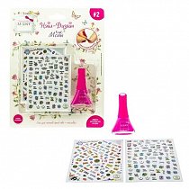 Lukky "Нэйл-Дизайн" #2 набор лак для ногтей peel-off цвет фуксия+наклейки "Мемы" Т19491