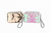 Косметичка с пайетками на двух сторонах,  с ремешком, Lukky, Т16305