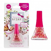 Лак для ногтей Peel-off, серии Конфетти-Микс, розово-золотистый микс, Lukky, Т16750