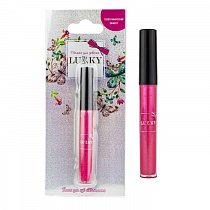 Голографический блеск для губ, красный, с ароматом черной смородины, Lukky, Т16770