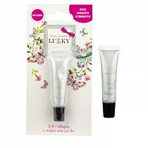 Аквагрим и жидкие тени для век 2-в-1, металлик, серебристый цвет, Lukky, Т16746