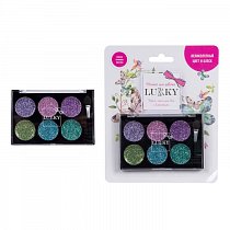 LukkyКрем-тени для век с блёстками 6 цветов Т16128
