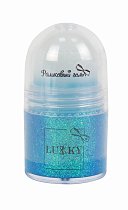 Роликовый гель с блёстками для лица и тела, с ароматом клубники, бирюзовый 20 мл., Lukky, Т15374