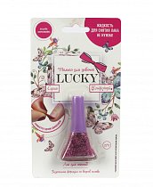 Лак серия Конфетти, цвет 22К, сиреневый с блестками, Lucky, Т14131.