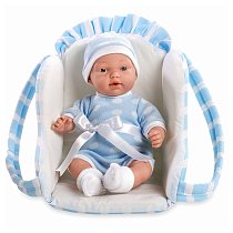 Пупс мальчик Arias Elegance, в переносном синем кресле (звук), 28 см, Т11058