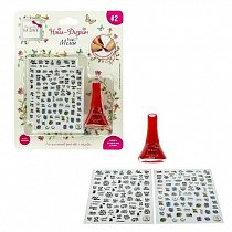 Lukky "Нэйл-Дизайн" #2 набор лак для ногтей peel-off цвет красный+наклейки "Мемы" Т19492