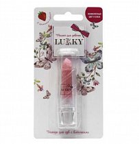 Помада для губ с блестками и ароматом клубники, розовый, Lucky, Т15386
