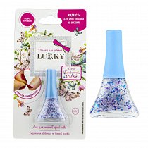 Лак для ногтей peel-off серии Конфетти-Микс, фиолетовый, белый, голубой микс со звёздочками, Lukky, Т16753