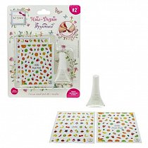 Lukky "Нэйл-Дизайн" #2 набор лак для ногтей peel-off цвет белый+наклейки "Фруктики" Т19477