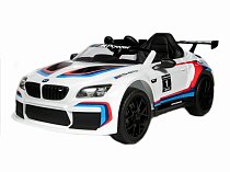 Электромобиль  BMW М6 GT 3,белый, 6666R Б