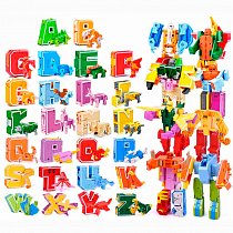 Alpha Lingvo Zoo Роботы Зооботы Трансботы Лингво Зоо, комплект 26 букв 1Toy Т15507